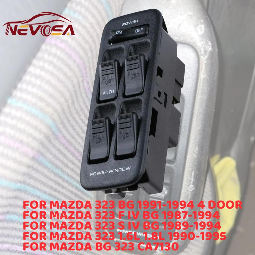 BS06-66-350A For Mazda 323 BG 1987-1994 Front Left Side Electric Power Master Window Switch Glass Button BS0666350A BS06-66-350B BS06-66-350B