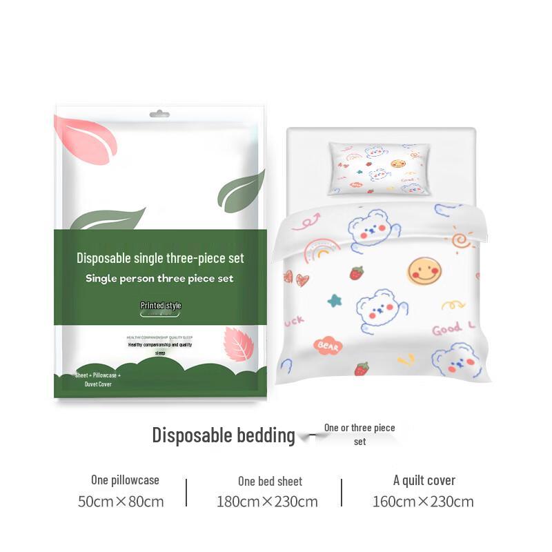 Disposable Travel Bedding 3-Piece Set