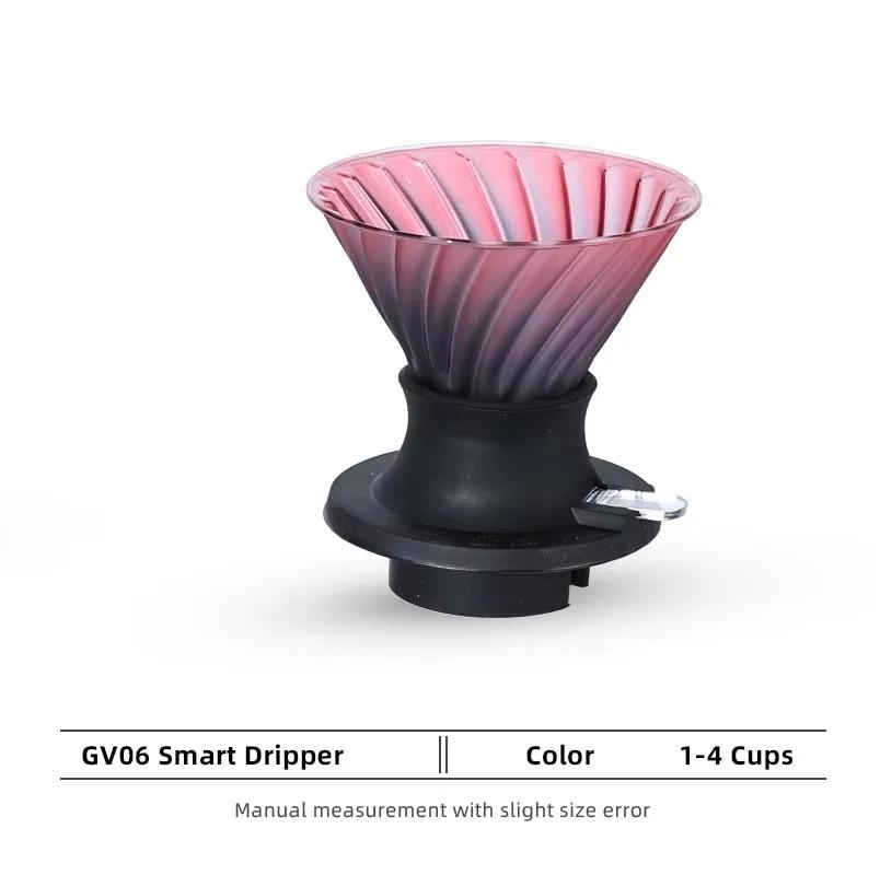 High Quality Luxury Handmade Borosilicate Glass Pour Coffee Tea Set Stainless Steel Coffee Filter Hand Drip Pot Percolators