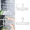 Red Plastic Nine-Hole Multi-Function Clothes Hanger Household Drying Artifacts Horizontal & Vertical Rotating Magic Clothesline