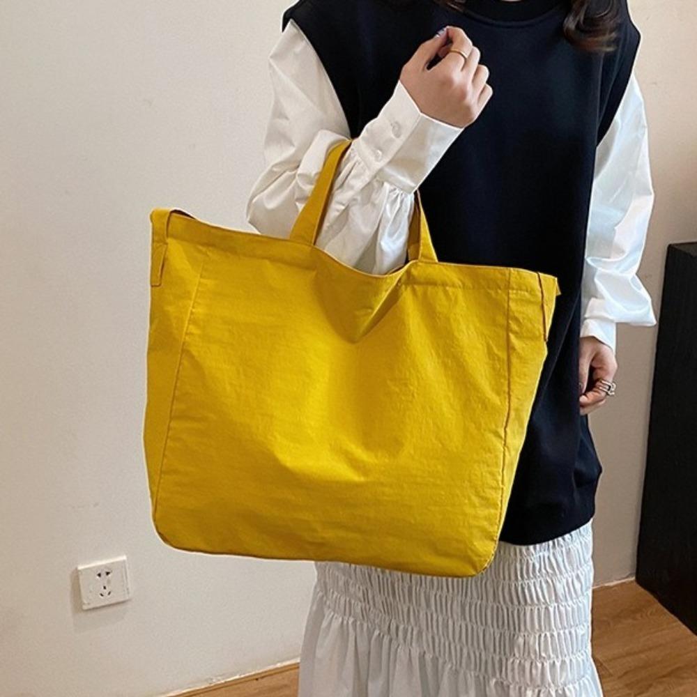 Korean Style Large Capacity Tote Bag Soft Underarm Bag Versatile Shopping Handbag  Travel