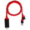 1080p TypeC Mobile Phone To HD Multimedia Interface Cable USB Adapter for IOs Android(Red )