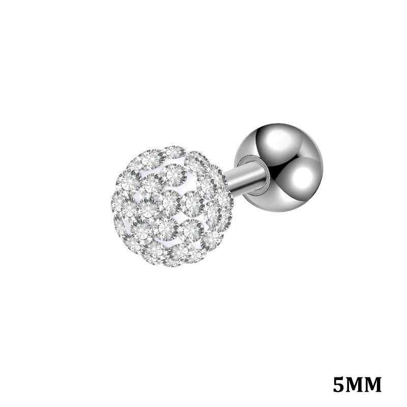 1Pc Ball Earrings Ear Tragus Cartilage Piercings Ball Earring Conch Ear Lobe Stud Helix Cartilage Piercings