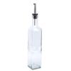 500ml Oil Dispenser Bottle Clear Glass Olive Oil Dispenser Stainless Steel Leakproof Spout Bottle for Kitchen Vinegar