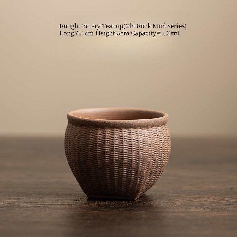 

100ML Old Rock Mud Rough Pottery Tea Cup Retro Teacup Tea Tasting Cup Tea Ceremony Tea Smelling Cup Tea Ceremony 200ml