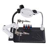 Welding-Magnifying Glass with 2 LED Light Lens-Auxiliary Clip Loupe-Desk Top Magnifier-Third Hand Soldering Repair Tool