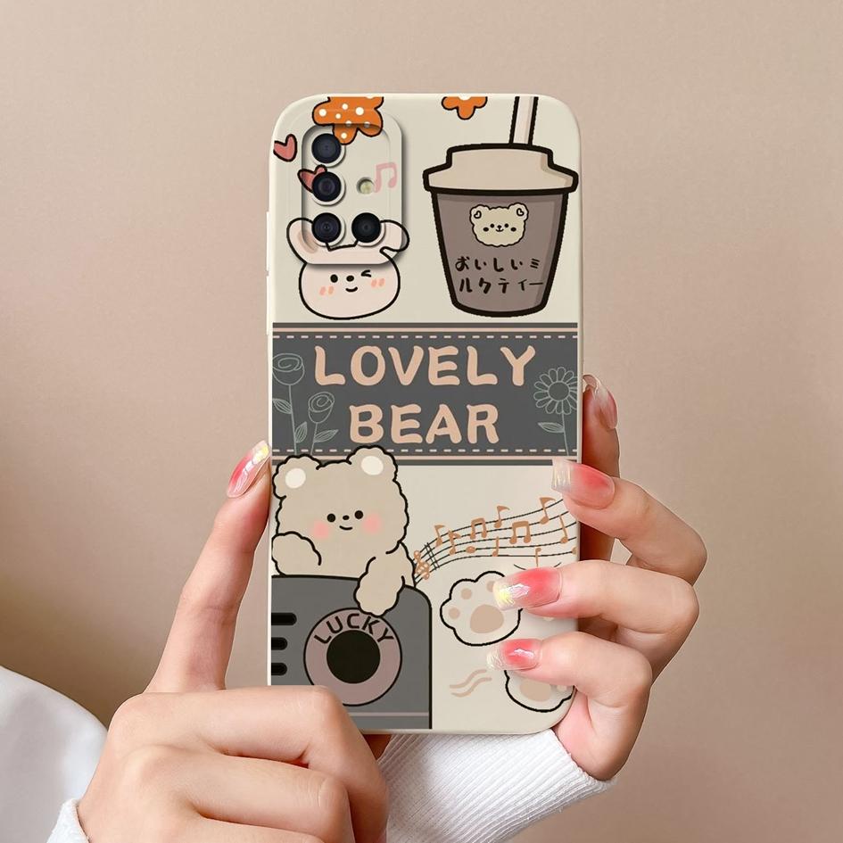 Phone Case For Samsung A51 A71 A 51 Cover Fashion Design Shockproof Matte Liquid Silicone Soft Bumper For Galaxy A 71 A31 Fundas