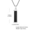 Men's Stainless Steel Pendant Necklace with Natural Tiger Eye Bar - Versatile Geometric Design, PN-2226