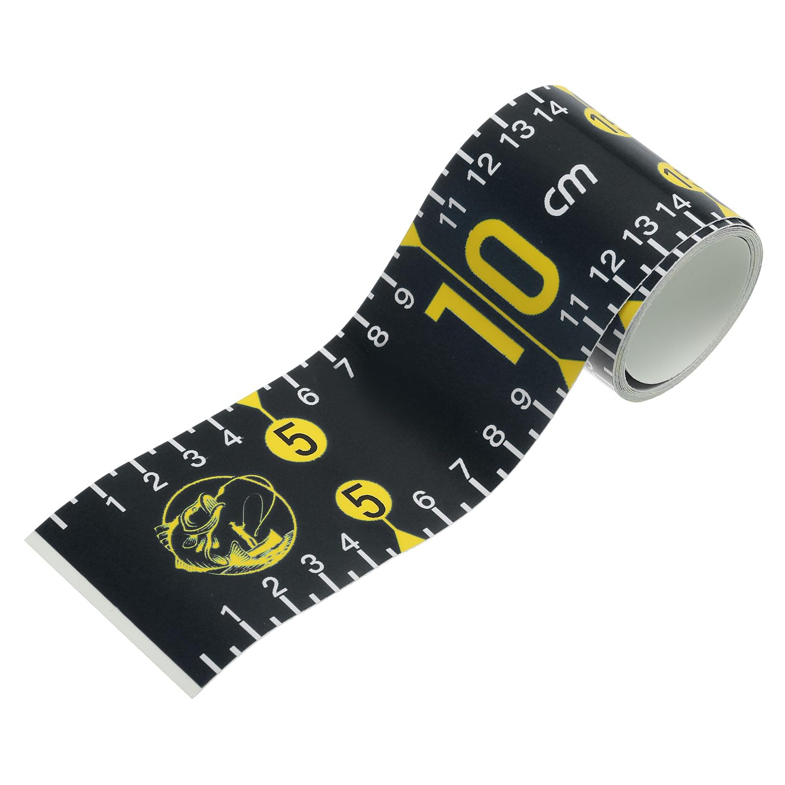 

PATIKIL Adhesive Fish Measure Fish Measuring Tape Sticker Tape for Fishing Boats and Kayaks Workbench Waterproof Tape Black 51 чорний