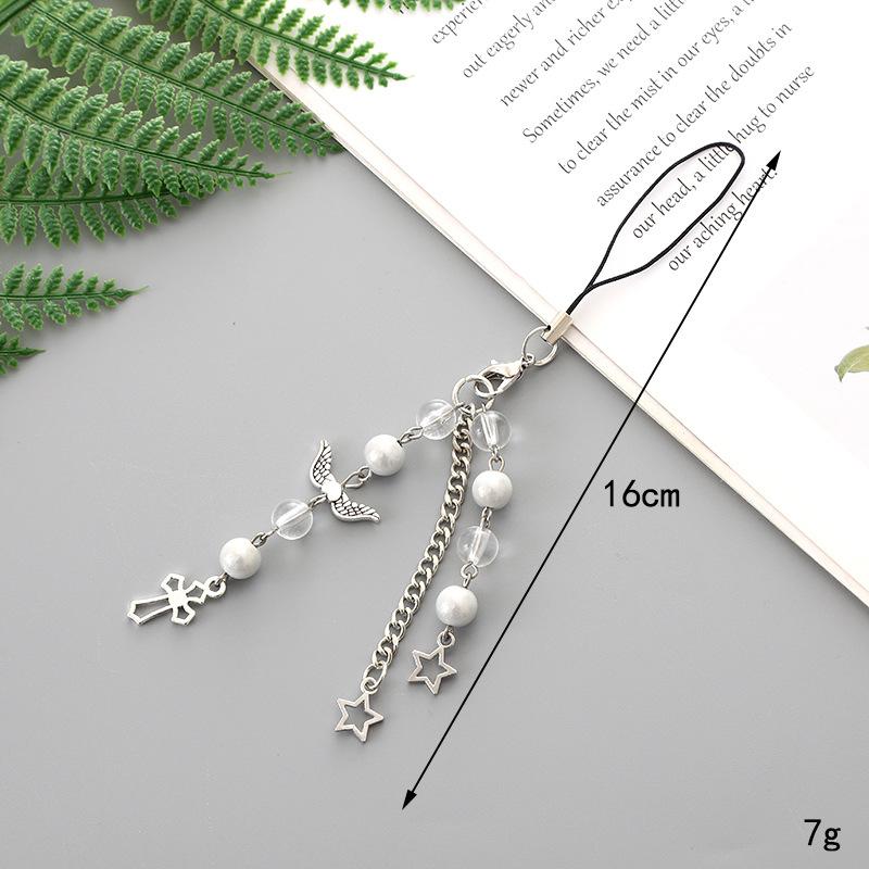 Love Beaded Pendant Phone Case Keychain Pendant