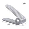 Compact Adjustable Double-Layer Plastic Shoe Rack - Space-Saving & Foldable Design