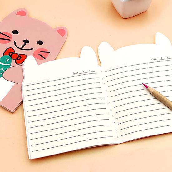 4Pcs Mini Cute 3D Animal Shape Notebooks Daily Thick Writing Paper Notebooks Cartoon Memo Notebook for School Office