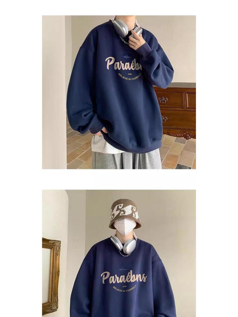 Men's Burgundy Fleece-Lined Oversized Hoodie, Hoodless, American Style, Heavy-Weight, Trendy Autumn/Winter Jacket.