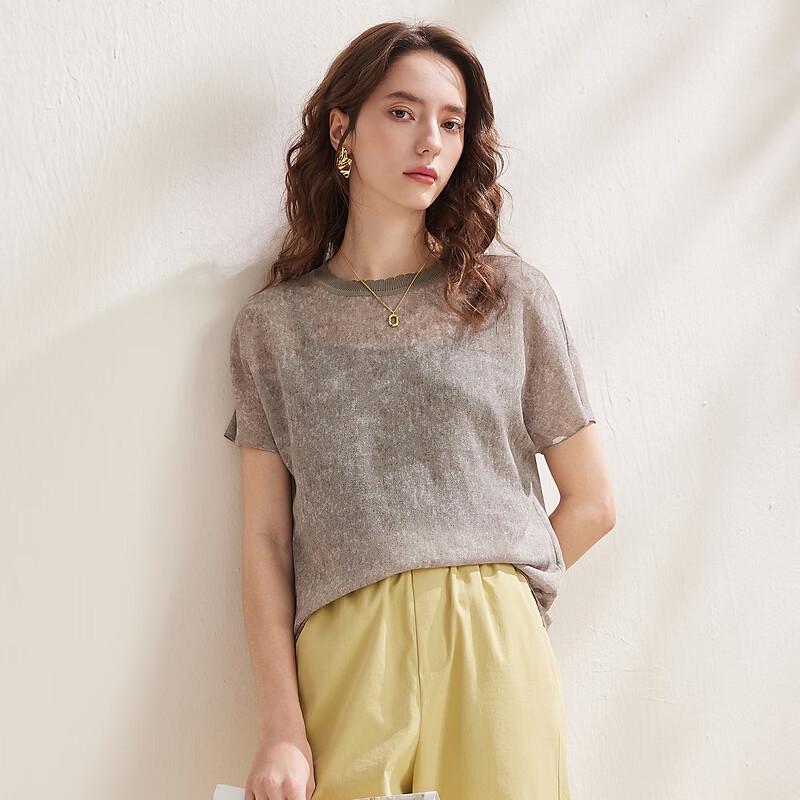 Zhaojun 2026 Mulberry Silk Short-Sleeve Top L