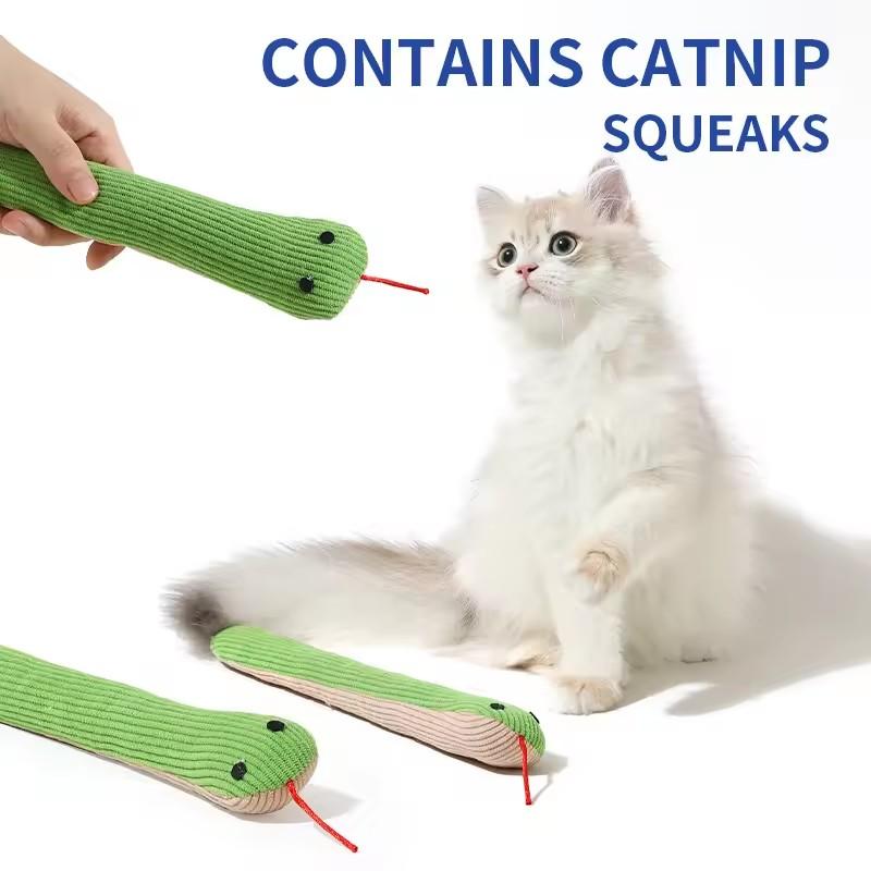1/2Pcs Cat Toy Snake Interactive Crinkle Sound Toy Kitten Teaser Kick Toy Interactive Pet Toy for Indoor Cats 37cm Pet Supplies