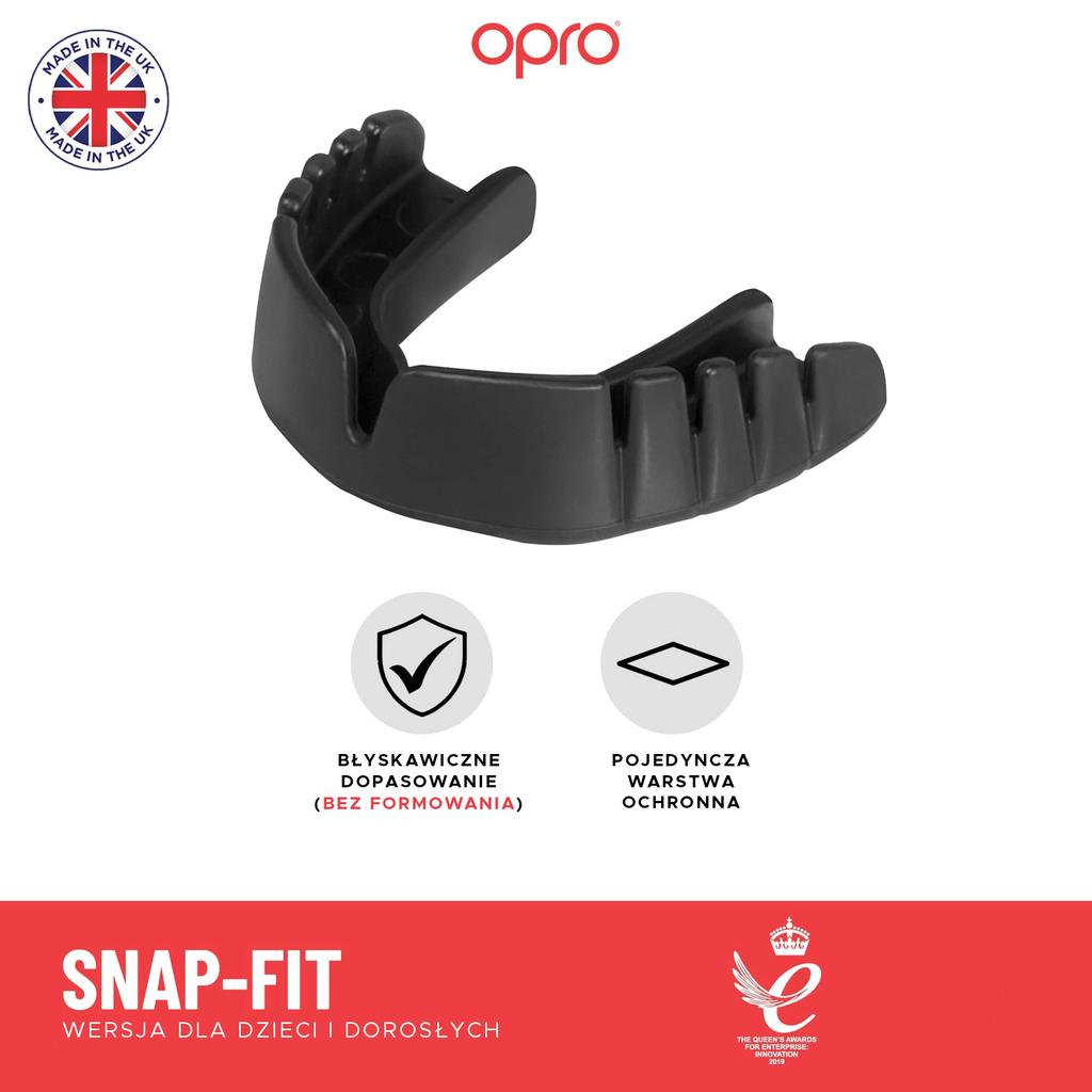 Opro Kids' Mouthguard Snap Fit Black