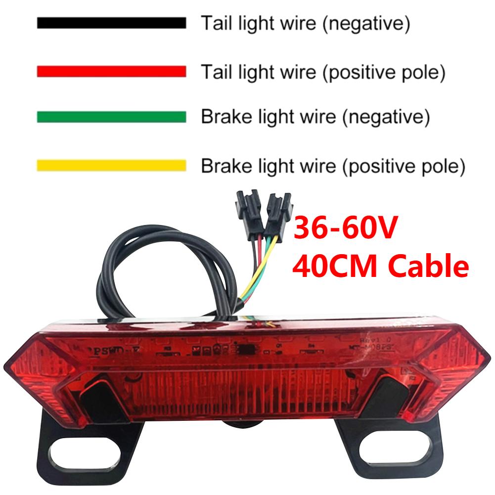 E-bike Tail Light Ultra Bright Electric Bicycle Rear Light Night Cycling Safety Warning Lamp LED Electric Bike Warning Lights