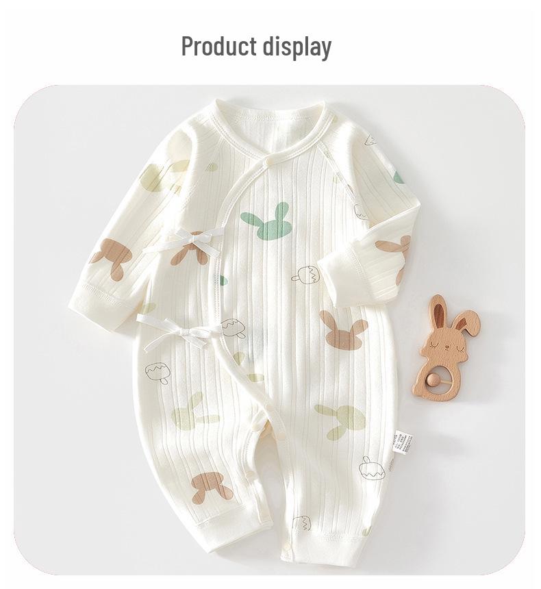 Salopetă cu mânecă lungă din bumbac pur pentru nou-născuți: Salopetă fără mâneci pentru băieți și fete, potrivită pentru tot anul