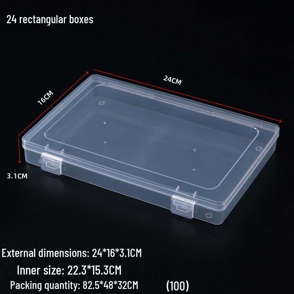 Transparent Compartmentalized Storage Box for Jewelry, Hardware, and Fishing Accessories
