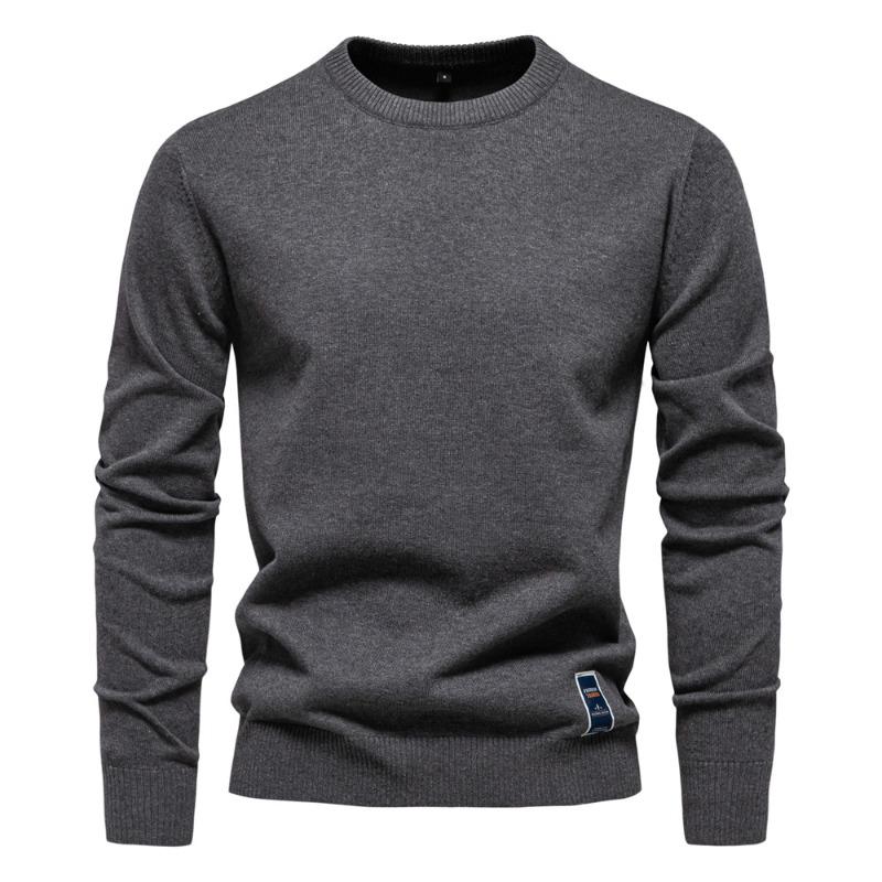 

Men’s Euro Fit Solid Crew Neck Basic Knit Sweater S тёмно-синий