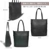 CSA Black City Tote Bag for Men and Women Genuine Large PC Business Travel [T S O G] - Leather, Waterproof, Capacity, Slim, Vertical, Lightweight,