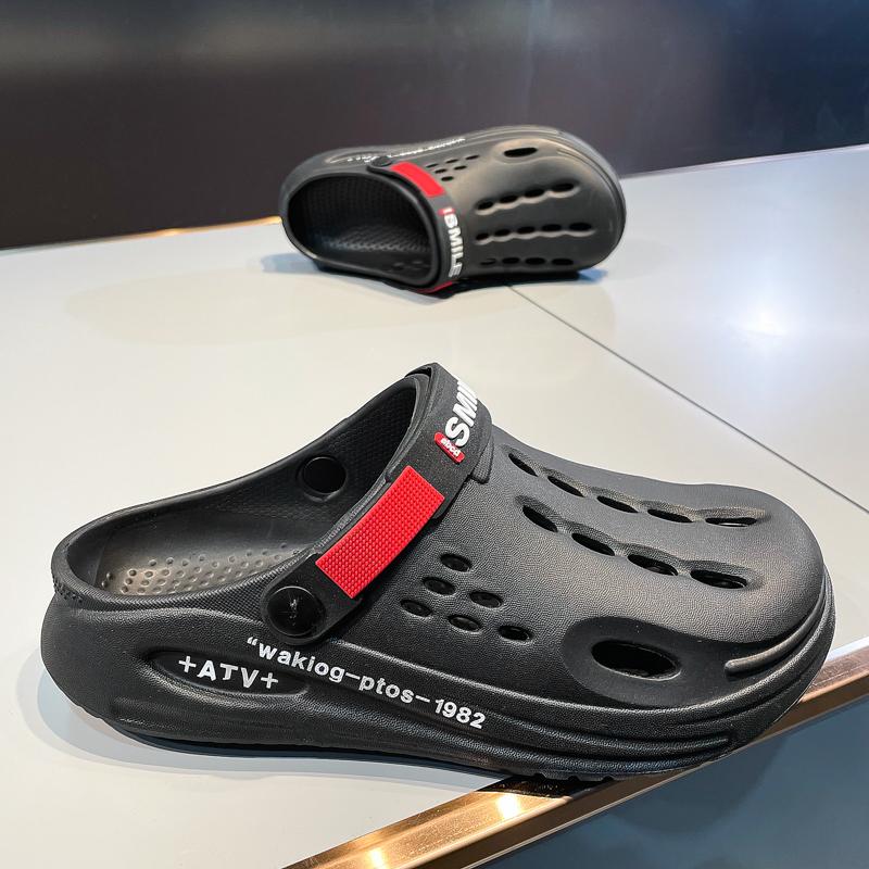 Herre Sandaler med lukket tå, Sklisikre EVA Utendørssko for hagearbeid/strand, Lett Hurtigtørkende Slip-on Fottøy