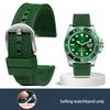 Premium-Grade Fluororubber Watch Strap 21mm 20mm 22mm For Seiko SRP777J1New Watch Band Diving Waterproof Bracelet Black Color