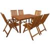Day and Night - Day and Night Garden Dining Set 7 Pieces Solid Acacia Wood