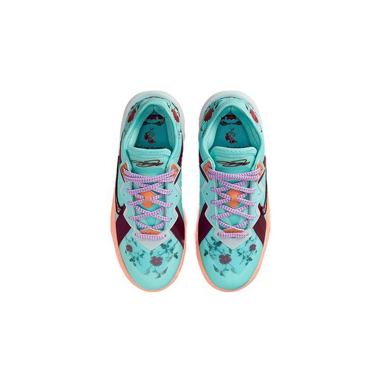 Mimi Plange x Nike LeBron 18 Low GS Daughters Kinder-Sneaker Blau Psychic-Blue Violett-Shock DN4177-400