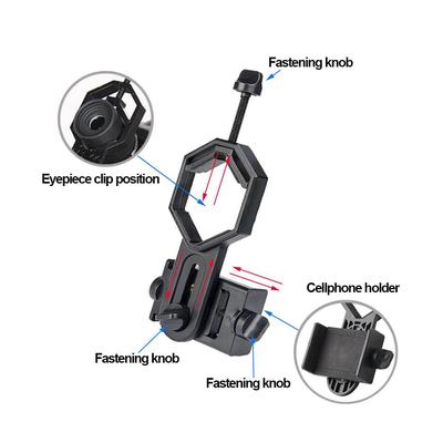Cellphone Telescope Adapter Mount Bracket Aluminum Alloy & Plastic Material Multifuctional