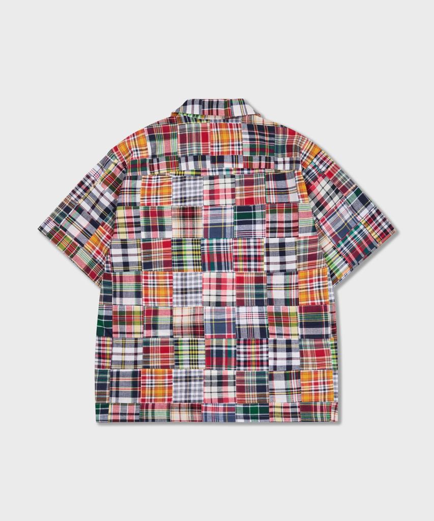 AMFEAST Archive Piece Open Collar Shirt Red Patchwork