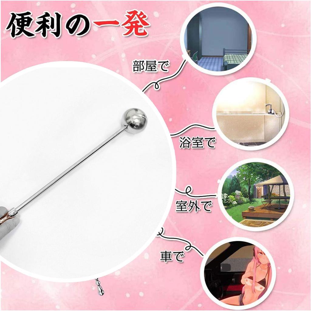 Alips analer Edelstahl-Anal mit Anal kann an beiden Enden verwendet werden 3-teiliges Set, Stöpsel, Stahl, Stöpsel, Griff, Perlen,