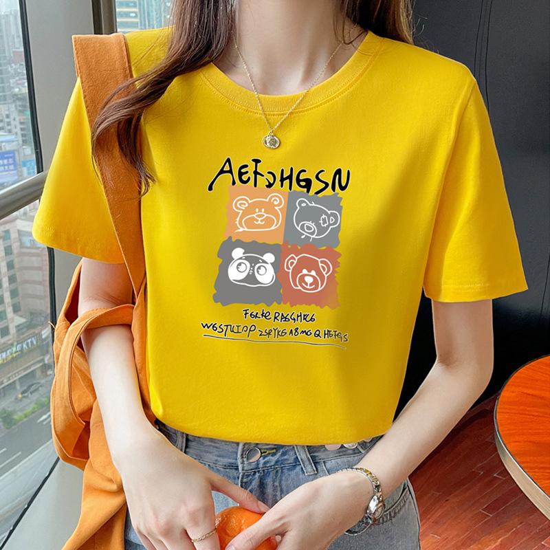 VEZFAA Damenmode Casual Sommer Frühling Kurzarm O-Ausschnitt Blusen & Hemden