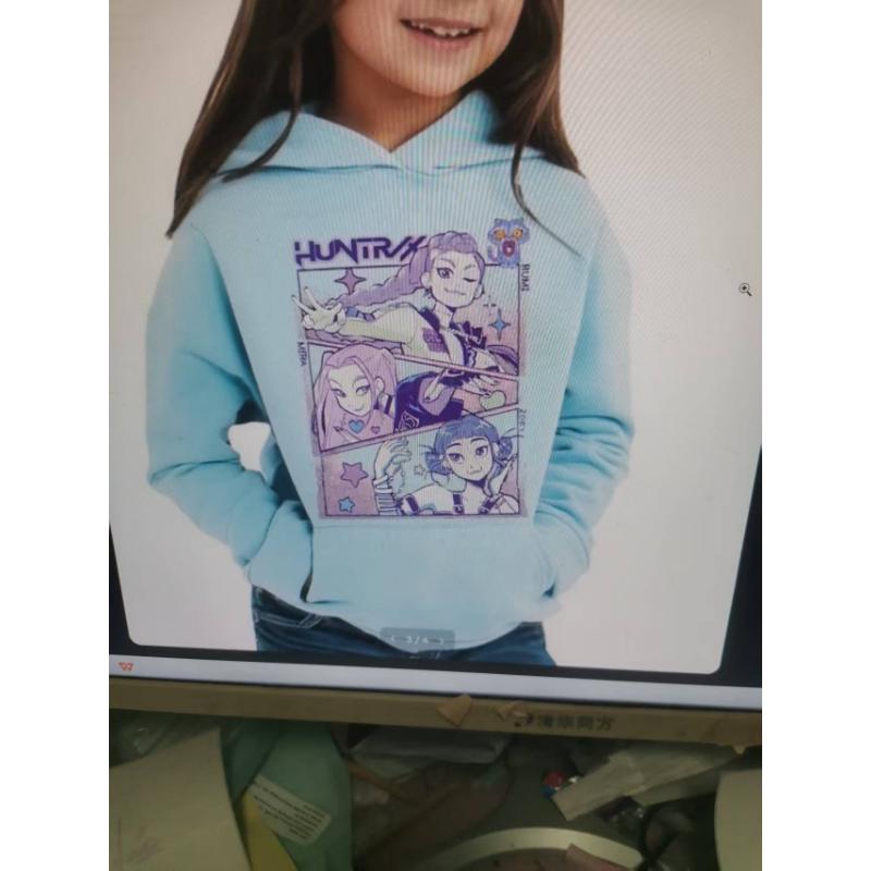 KPop Demon Hunters Hoodies Baby Girl Boy Clothes Fashion Casual Hooded Sweatshirts K-Pop Demon Hunters Pullover Kids Outfits Gif