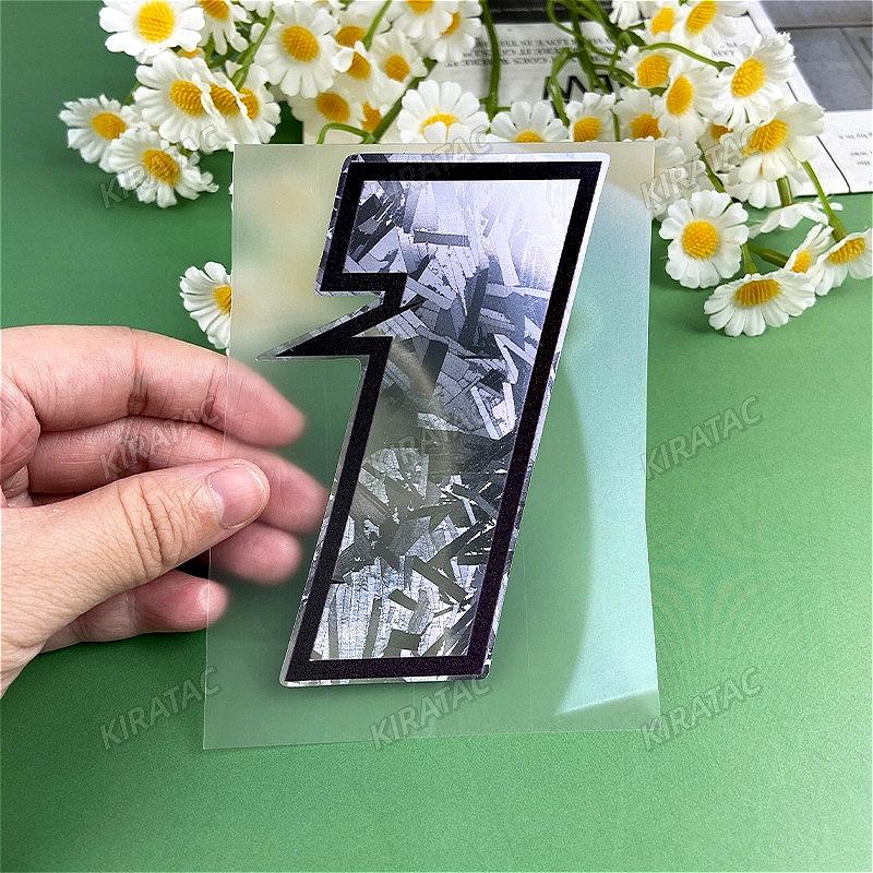 1PC Silver Carbon Fiber Arabic Numerals Motorcycle Stickers Waterproof Vinyl Decals for BMW KTM YAMAHA Kawasaki Suzuki Honda