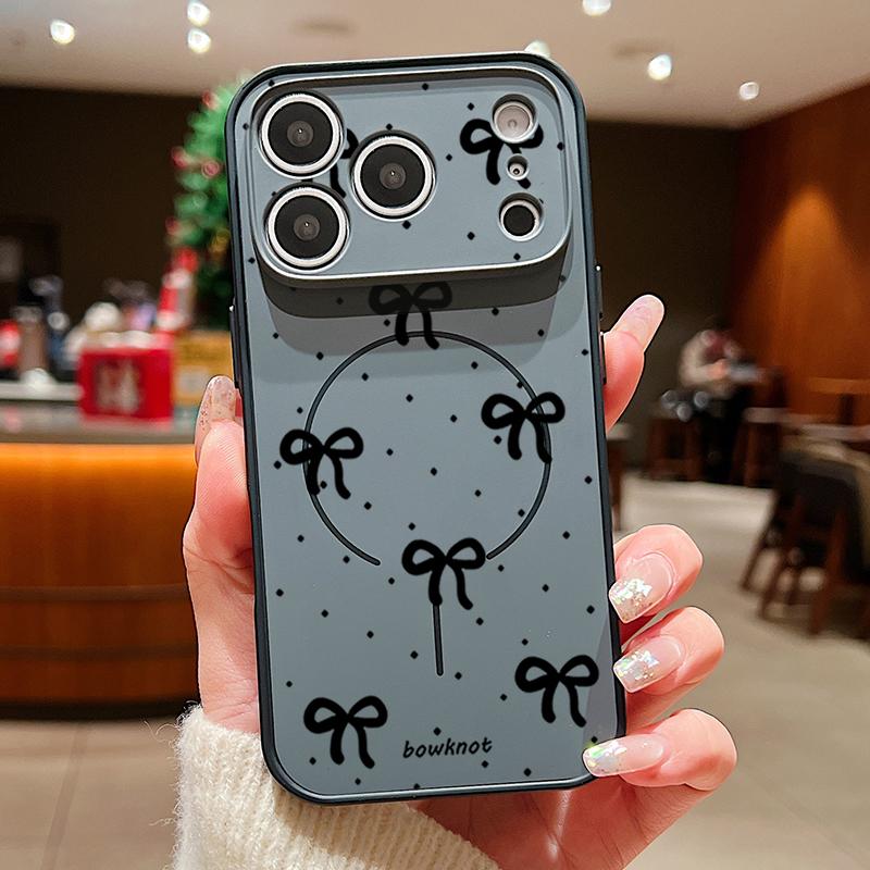 Butterfly Bowknots Pattern Case For iPhone 17 Pro Max Funda iPhone 16 15 14 13 Pro Max Magnetic For Magsafe Hybrid Slim Matte Cover