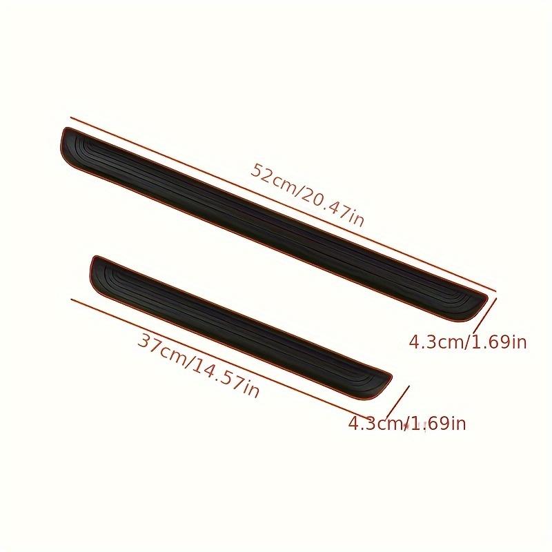 Universal PVC Door Sill Guard 4pcs - Durable Anti-Scratch Trim Protectors, Easy Install Car Decor Accessories