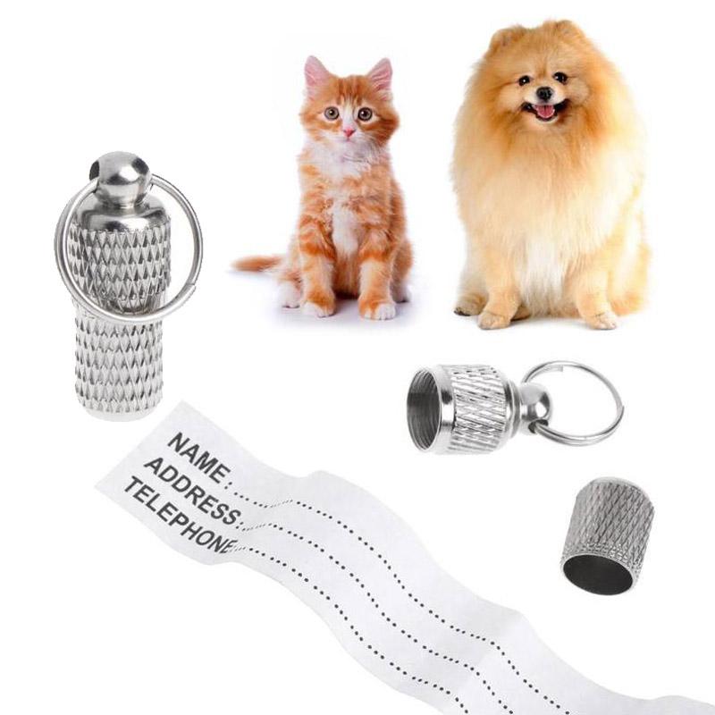 Buy Anti Lost Barrel Tube Collar Dog For Pet Id Tag Name Identity