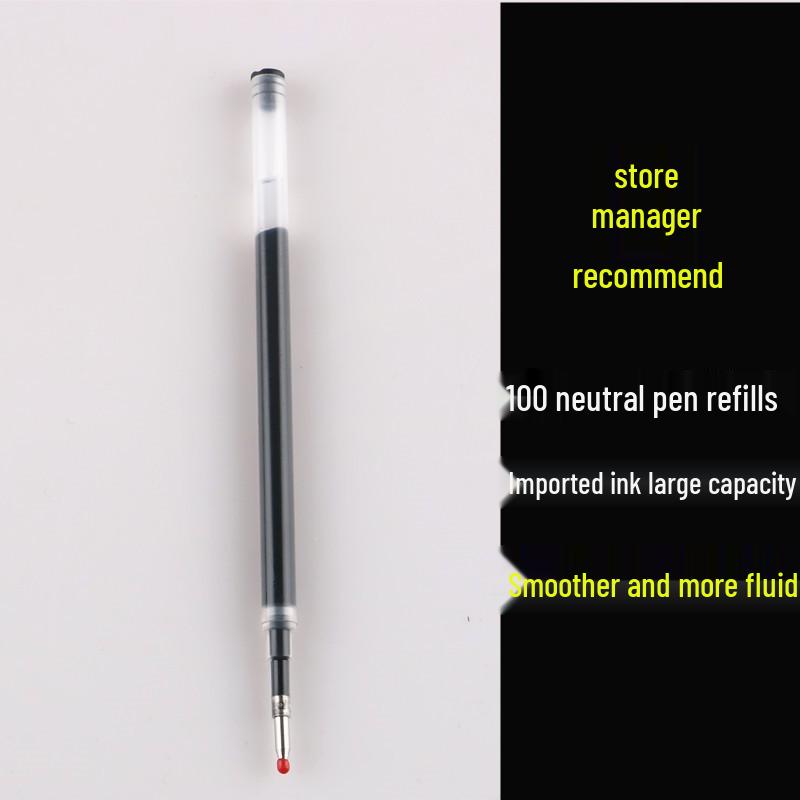 Universelle Schwarze Kugelschreiber-Mine mit Rundspitze - Metall Carbon, Neutral und Nachfüllbar