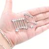 Bobisty 1pc 14G Nipple Rings 316L Surgical Steel Heart CZ Tongue Barbell Body Piercing Ring