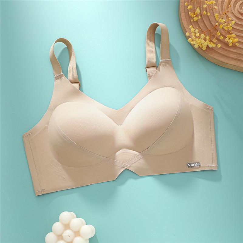 Seamless Wireless Push-Up Bra for Large Busts - Soft, Breathable Support