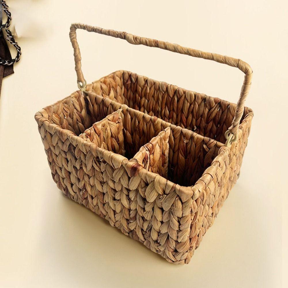 Wasserhyazinthe Küchenaufbewahrungsbox Rechteckiger Geschirrkorb Picknick