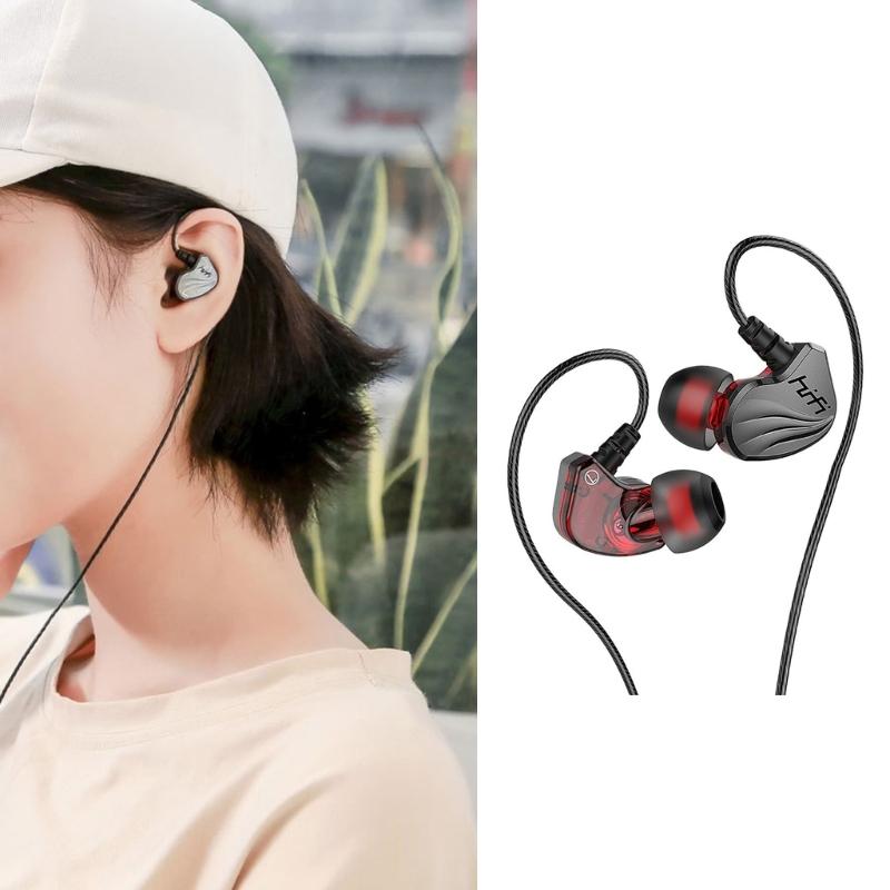 Corded In Ear Headphones With 3.5Mm / Type C Earbuds For Sports Running Gaming Bass Sound TPE Braided Cable