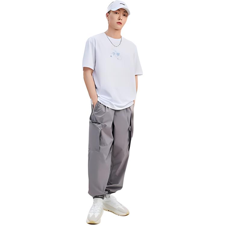 Li Ning Sports Fashion Collection T Shirt Men's Standard White AHST735-2