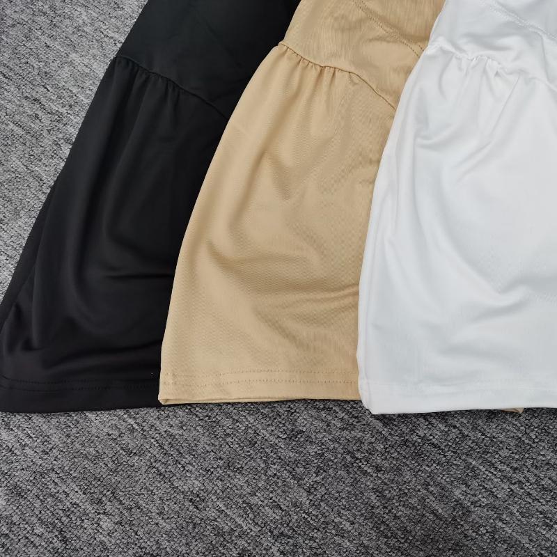 Europejska i amerykańska damska spódnica kombinezonowa z okrągłym dekoltem, jednolitym kolorem, krótkim rękawem i zamkiem błyskawicznym