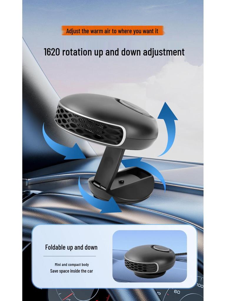 Multifunctional Car Heater and Defroster: Rapid Interior Heating and Defogging Hot Air Blower