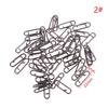 50Pcs High Tensile Stainless Steel Fishing Lure Snap Swivels Interlock Pins for Ice Fishing Outdoor Angling Gear