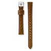 Replacement Watch Band, Genuine Part, Buffalo-Embossed Cowhide Leather, Oil Matte, Lug 12mm / Buckle 10mm, Brown, RS16C12BN Ladies'