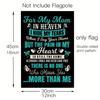 1pc Memorial Garden Flag for Mom In Heaven - Linen, 30.48x45.72 Cm, Grave Outdoor Decor