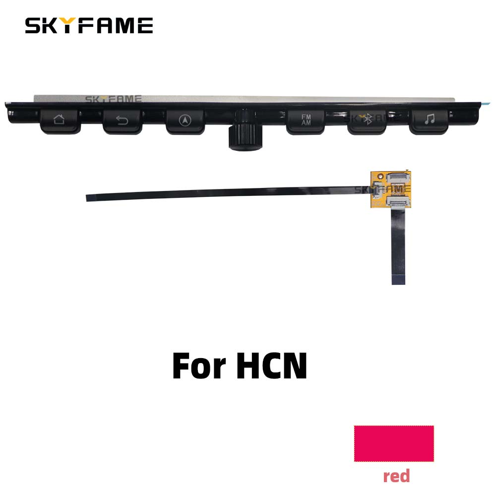 SKYFAME Car 9/10 Inch Android Host Expansion Button Knob Panel Key Kit For HCN